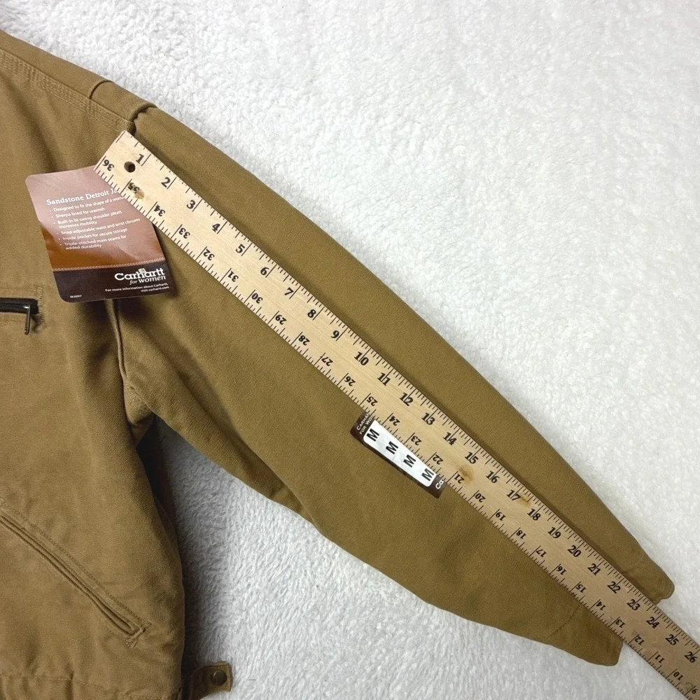 Carhartt Detroit Jacket Sherpa Lined Womens Medium WJ097 CML Camel Brown NWT NOS